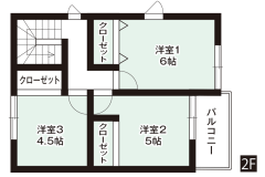 【建売】明野北2　2F間取り図